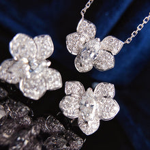 Load image into Gallery viewer, LUOWEND 18K White Gold Real Natural Diamond Pendant Necklace for Women
