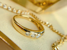 Load image into Gallery viewer, LUOWEND 18K Yellow Gold Fine Jewelry Real Natural Diamond Ring for Women
