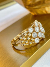 Load image into Gallery viewer, LUOWEND 18k Yellow Gold Fine Jewelry Real Natural Diamond Ring for Women
