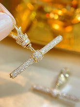 Load image into Gallery viewer, LUOWEND 18K Yellow Gold Fine Jewelry Real Natural Diamond Pendant for Women
