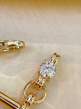 Load image into Gallery viewer, LUOWEND 18K Yellow Gold Fine Jewelry Real Natural Diamond Pendant for Women
