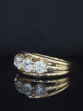 Load image into Gallery viewer, LUOWEND 18K Yellow Gold Fine Jewelry Real Natural Diamond Ring for Women
