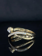 Load image into Gallery viewer, LUOWEND 18K Yellow Gold Fine Jewelry Real Natural Diamond Ring for Women
