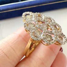 Load image into Gallery viewer, LUOWEND 18K Yellow Gold Natural Diamond Ring for Women
