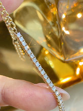 Load image into Gallery viewer, LUOWEND 18K Yellow Gold Fine Jewelry Real Natural Diamond Bracelet for Women
