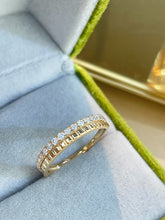 Load image into Gallery viewer, LUOWEND 18K White/Yellow Gold Fine Jewelry Real Natural Diamond Ring for Women
