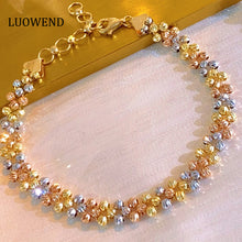 Load image into Gallery viewer, LUOWEND 18K White+Yellow Gold Braceket for Women

