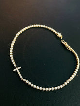 Load image into Gallery viewer, LUOWEND 18K White/Yellow/Rose Gold Real Natural Diamond Bracelet for Women
