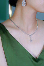 Load image into Gallery viewer, LUOWEND 18K White Gold Real Natural Diamond Necklace for Women
