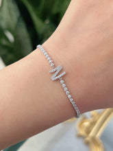 Load image into Gallery viewer, LUOWEND 18K White/Yellow/Rose Gold Real Natural Diamond Bracelet for Women
