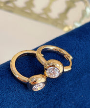 Load image into Gallery viewer, LUOWEND 18K White/Yellow Gold Fine Jewelry Real Natural Diamond Earrings for Women
