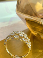 Load image into Gallery viewer, LUOWEND 18k Yellow Gold Fine Jewelry Real Natural Diamond Ring for Women

