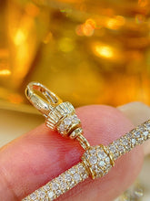 Load image into Gallery viewer, LUOWEND 18K Yellow Gold Fine Jewelry Real Natural Diamond Pendant for Women
