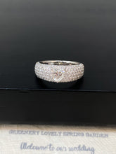 Load image into Gallery viewer, LUOWEND 18K White Gold Natural Diamond Ring for Women
