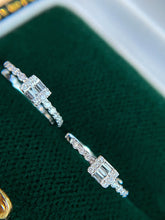 Load image into Gallery viewer, LUOWEND 18K White/Yellow Gold Fine Jewelry Real Natural Diamond Earrings for Women
