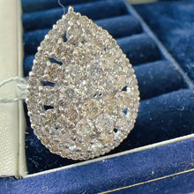 Load image into Gallery viewer, LUOWEND 18K White or Yellow Gold Natural Diamond Ring for Women
