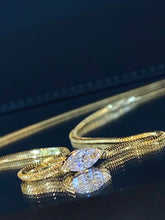 Load image into Gallery viewer, LUOWEND 18K Yellow Gold Real Natural Diamond Necklace for Women

