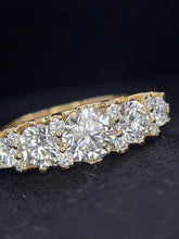 Load image into Gallery viewer, LUOWEND 18K White/Yellow Gold Fine Jewelry Real Natural Diamond Ring for Women
