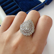 Load image into Gallery viewer, LUOWEND 18K Yellow Gold Natural Diamond Ring for Women
