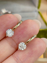 Load image into Gallery viewer, LUOWEND 18K White/Yellow Gold Fine Jewelry Real Natural Diamond Earrings for Women
