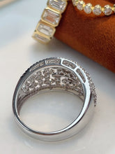 Load image into Gallery viewer, LUOWEND 18K White Gold Fine Jewelry Real Natural Diamond Ring for Women
