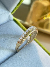 Load image into Gallery viewer, LUOWEND 18K White/Yellow Gold Fine Jewelry Real Natural Diamond Ring for Women
