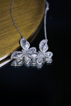 Load image into Gallery viewer, LUOWEND 18K White Gold Real Natural Diamond Pendant Necklace for Women
