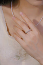 Load image into Gallery viewer, LUOWEND 18K White Gold Real Natural Diamond Ring for Women
