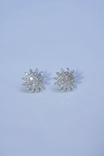 Load image into Gallery viewer, LUOWEND 18K White Gold Natural Diamond Stud Earrings for Women
