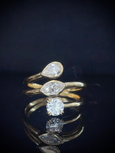 Load image into Gallery viewer, LUOWEND 18K Yellow Gold Fine Jewelry Real Natural Diamond Ring for Women
