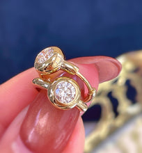 Load image into Gallery viewer, LUOWEND 18K White/Yellow Gold Fine Jewelry Real Natural Diamond Earrings for Women
