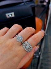 Load image into Gallery viewer, LUOWEND 18K White Gold Fine Jewelry Real Natural Diamond Ring for Women

