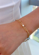 Load image into Gallery viewer, LUOWEND 18K Yellow Gold Fine Jewelry Real Natural Diamond Bracelet for Women
