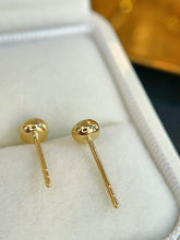 Load image into Gallery viewer, LUOWEND 18K Yellow Gold Fine Jewelry Real Natural Emerald Earrings for Women
