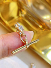 Load image into Gallery viewer, LUOWEND 18K Yellow Gold Fine Jewelry Real Natural Diamond Pendant for Women
