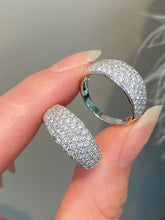 Load image into Gallery viewer, LUOWEND 18K White Gold Natural Diamond Ring for Women
