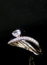 Load image into Gallery viewer, LUOWEND 18K Yellow Gold Fine Jewelry Real Natural Diamond Ring for Women
