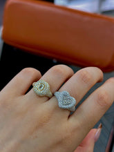 Load image into Gallery viewer, LUOWEND 18K White Gold Fine Jewelry Real Natural Diamond Ring for Women
