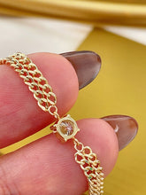 Load image into Gallery viewer, LUOWEND 18K Yellow Gold Fine Jewelry Real Natural Diamond Bracelet for Women
