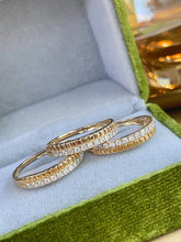 Load image into Gallery viewer, LUOWEND 18K White/Yellow Gold Fine Jewelry Real Natural Diamond Ring for Women

