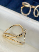 Load image into Gallery viewer, LUOWEND 18K Yellow Gold Fine Jewelry Real Natural Diamond Ring for Women
