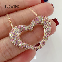 Load image into Gallery viewer, LUOWEND 18K Yellow Gold Natural Diamond and Color Sapphire Ring for Women
