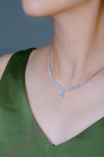 Load image into Gallery viewer, LUOWEND 18K White Gold Real Natural Diamond Necklace for Women
