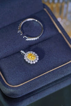 Load image into Gallery viewer, LUOWEND 18K White Gold Natural Yellow Diamond Ring for Women

