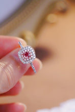 Load image into Gallery viewer, LUOWEND 18K White Gold Natural Pink Diamond Ring for Women
