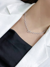 Load image into Gallery viewer, LUOWEND 18K White Gold Real Natural Diamond Necklace for Women
