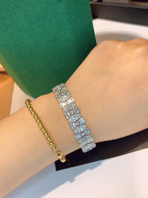 Load image into Gallery viewer, LUOWEND 18K White Gold Real Natural Diamond Bracelet for Women
