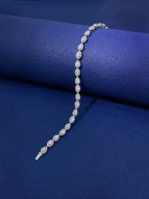 Load image into Gallery viewer, LUOWEND 18K White Gold Real Natural Diamond Bracelet for Women
