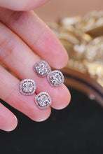 Load image into Gallery viewer, LUOWEND 18K White Gold Natural Diamond Earrings for Women
