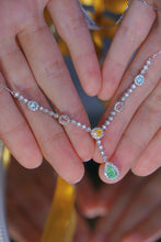 Load image into Gallery viewer, LUOWEND 18K White Gold Real Natural Diamond Necklace for Women
